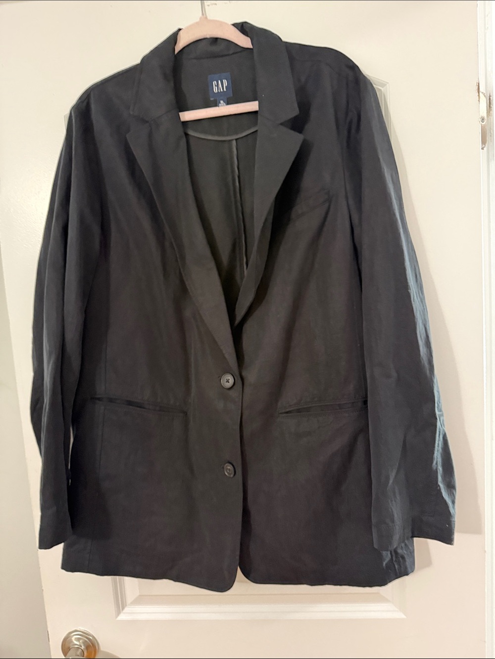 GAP Women's Black Two-Button Notch Lapel Blazer